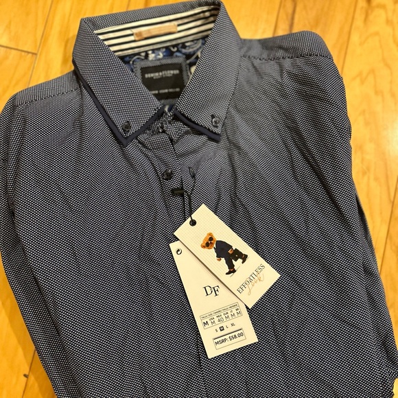 Denim & Flower Other - NWT Denim & Flower Men’s Cotton Long Sleeve Cotton Button Down Dress Shirt